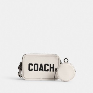 Men Coach Charter With Graphic Polished Pebble Leather Crossbody Bags Multicolor | CA_CH74026