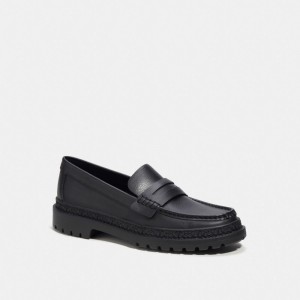 Men Coach Cooper Loafers Black | CA_CH65914