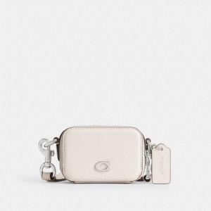 Men Coach Crossbody Pouch Chalk Crossbody Bags White | CA_CH83926