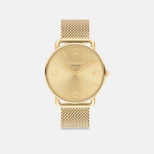 Men Coach Elliot 41 Mm Watches Gold | CA_CH22098