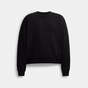 Men Coach Essential Crewneck T Shirts Black | CA_CH95261