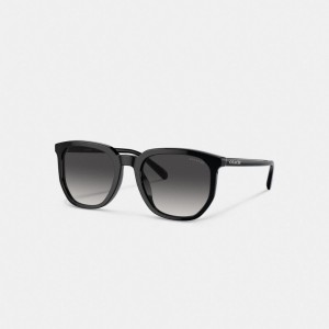 Men Coach Geometric Square Sunglasses Black | CA_CH29895