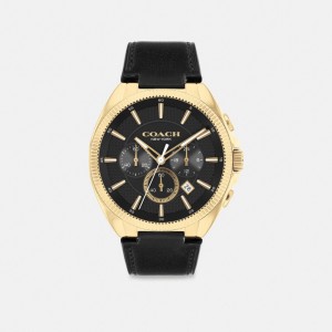 Men Coach Jackson 45 Mm Watches Black | CA_CH14707