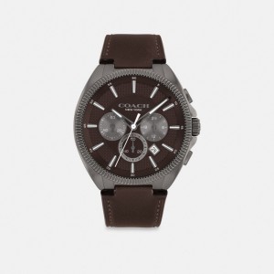 Men Coach Jackson 45 Mm Watches Brown | CA_CH53553