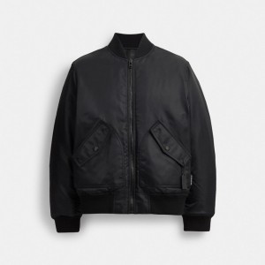 Men Coach Reversible Ma 1 Jackets Black | CA_CH22648