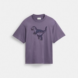 Men Coach Rexy In Organic Cotton T Shirts Purple | CA_CH65555