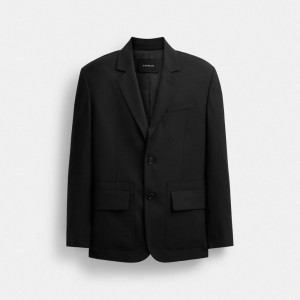 Men Coach Tailoring Jackets Black | CA_CH14747