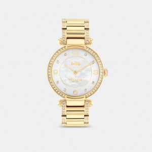 Women Coach Cary 34 Mm Watches Gold | CA_CH94726