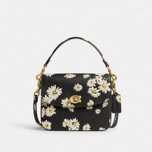 Women Coach Cassie 19 With Floral Print Brass Crossbody Bags Multicolor | CA_CH36900