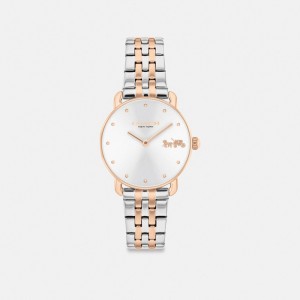 Women Coach Elliot 28 Mm Watches Silver | CA_CH46580