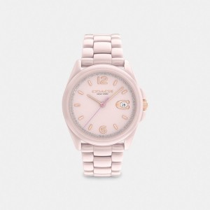 Women Coach Greyson 36 Mm Blush Watches Pink | CA_CH99304