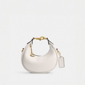 Women Coach Jonie Brass Crossbody Bags White | CA_CH39279