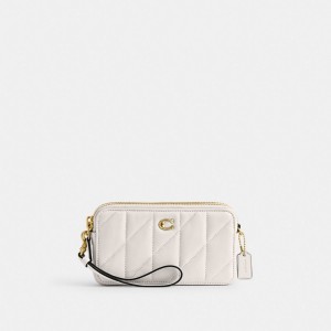 Women Coach Kira With Pillow Quilting Nappa Leather Crossbody Bags White | CA_CH80143