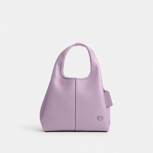 Women Coach Lana Shoulder 23 Polished Pebble Leather Crossbody Bags Purple | CA_CH98513