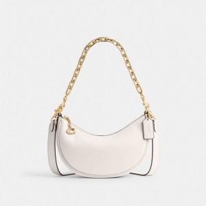 Women Coach Mira Brass Shoulder Bags White | CA_CH30768