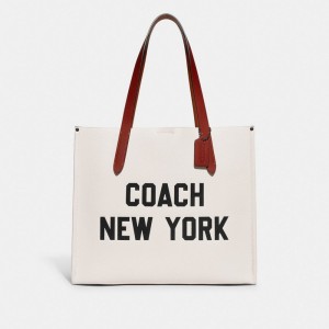 Women Coach Relay With Graphic Polished Pebble Leather Tote Bag Multicolor | CA_CH35997