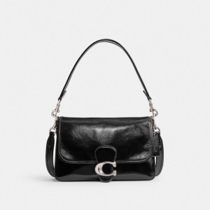 Women Coach Soft Tabby Shoulder Bags Black | CA_CH15400