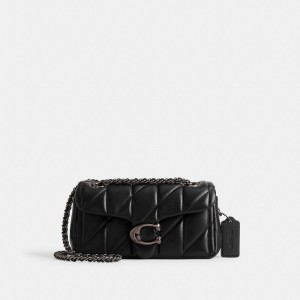 Women Coach Tabby 20 With Quilting Nappa Leather Shoulder Bags Black | CA_CH93531