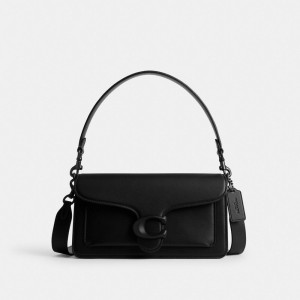 Women Coach Tabby 26 Glovetanned Leather Shoulder Bags Black | CA_CH79531