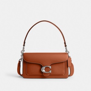 Women Coach Tabby 26 Glovetanned Leather Shoulder Bags Silver | CA_CH58951