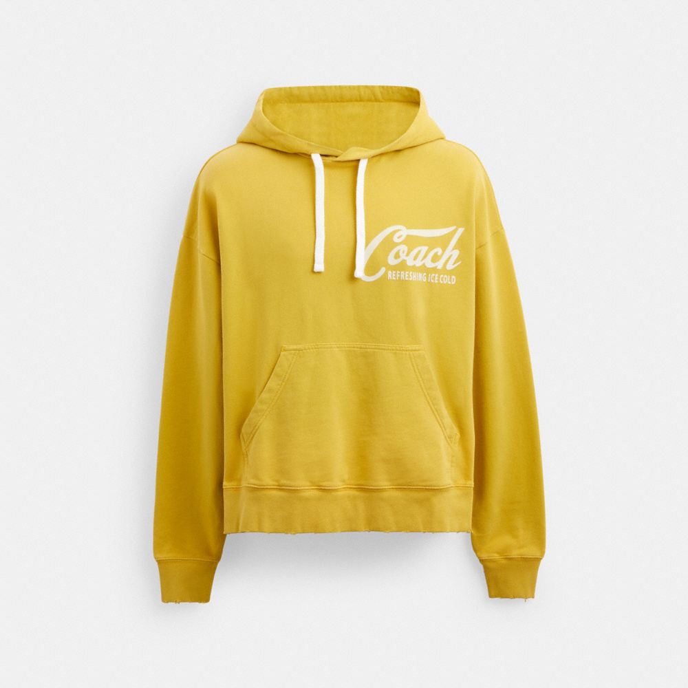 Men Coach Americana Hoodie Yellow | CA_CH17655