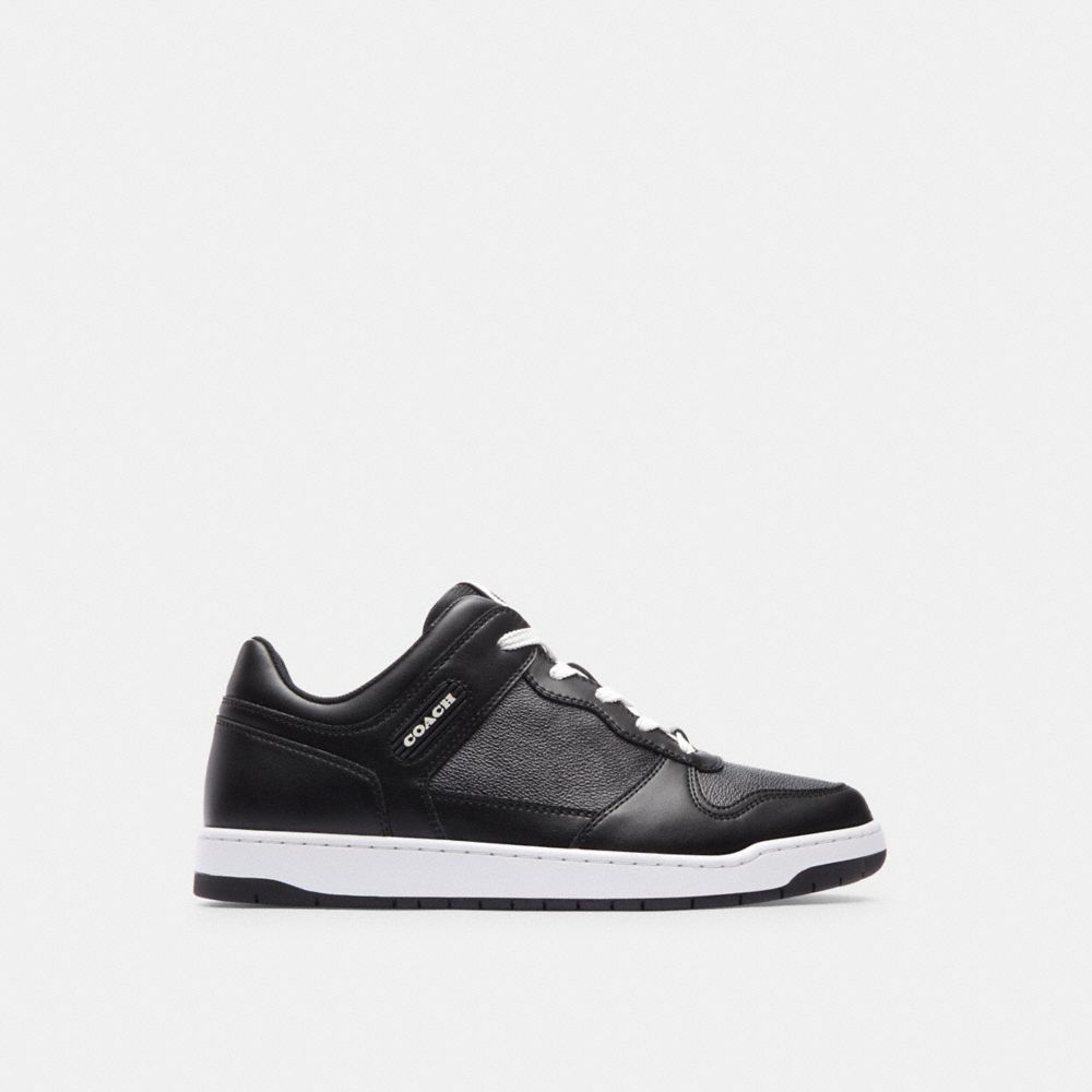 Men Coach C201 In Signature Sneakers Black | CA_CH93669