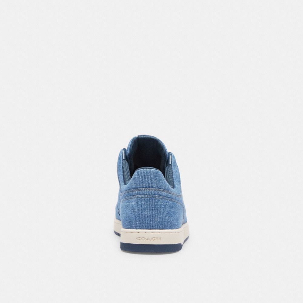 Men Coach C201 Indigo Denim Sneakers Indigo Blue | CA_CH52975