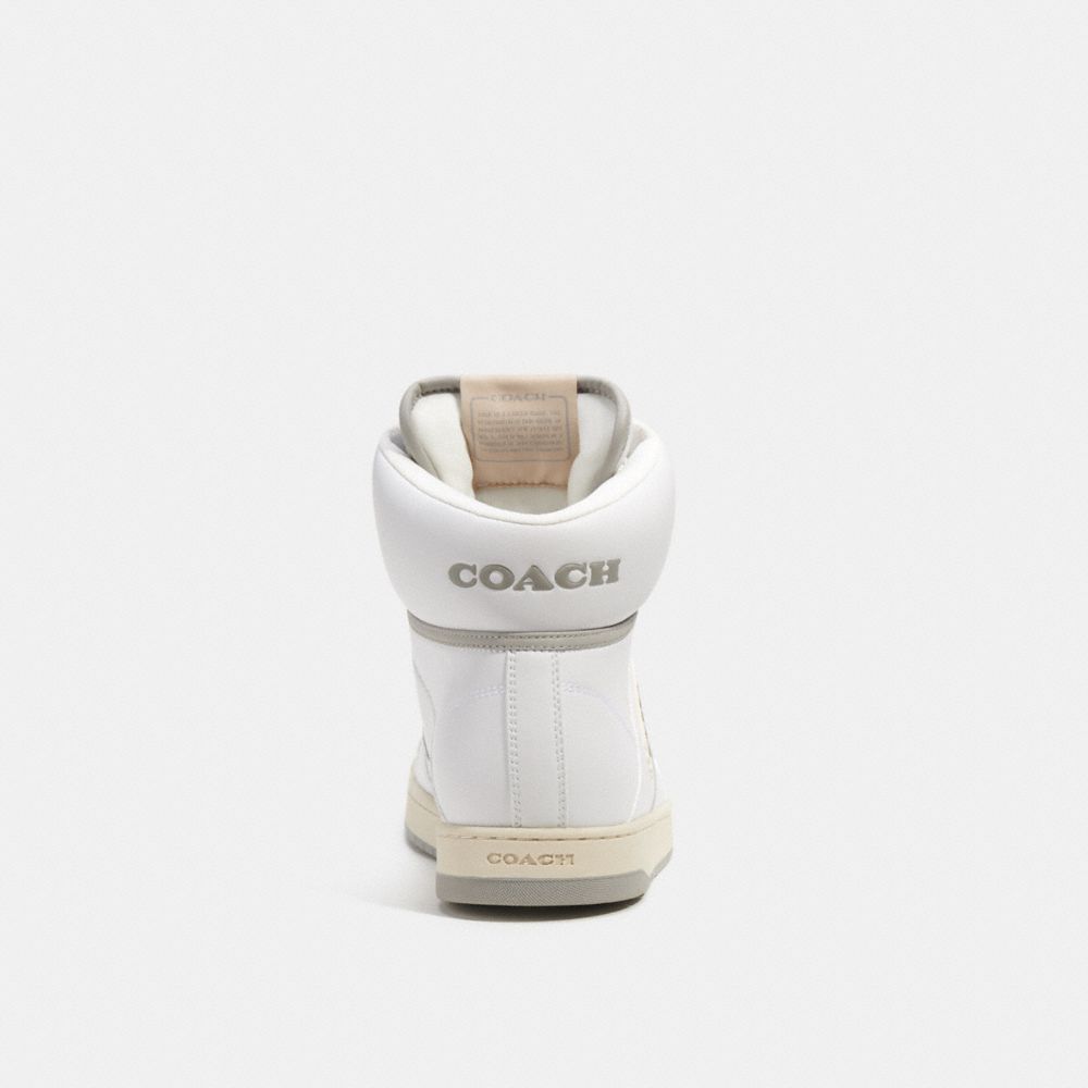 Men Coach C202 High Top Optic Sneakers White | CA_CH67486