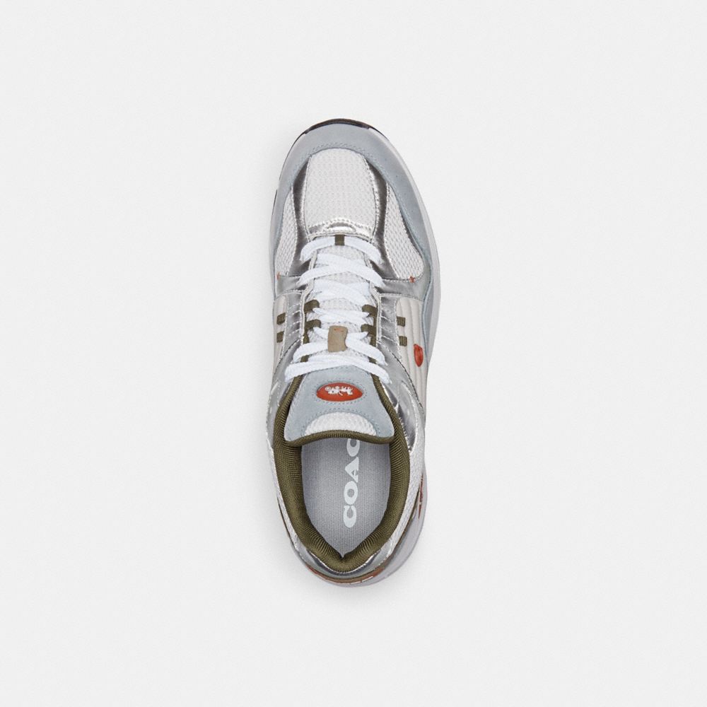 Men Coach C301 Optic Sneakers White / Grey | CA_CH46536