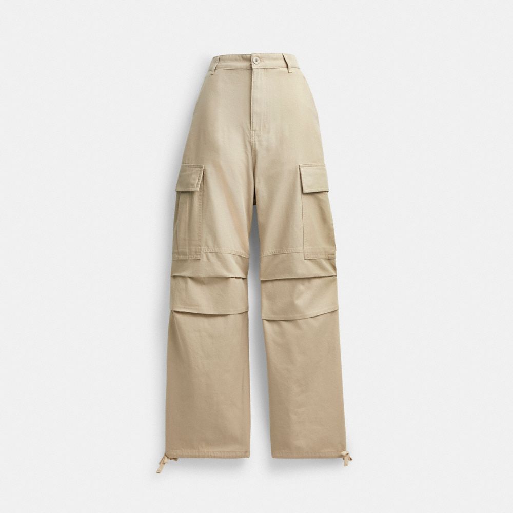 Men Coach Cargo Pants Khaki | CA_CH58194