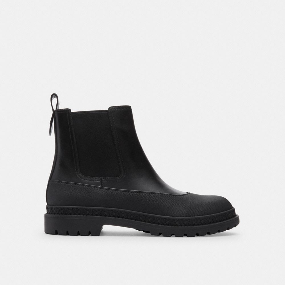 Men Coach Carver Boots Black | CA_CH15039