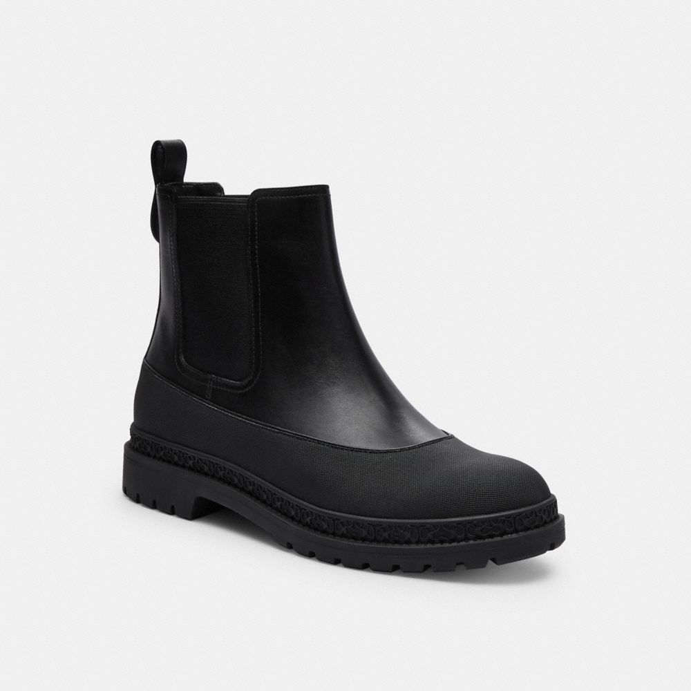 Men Coach Carver Boots Black | CA_CH15039