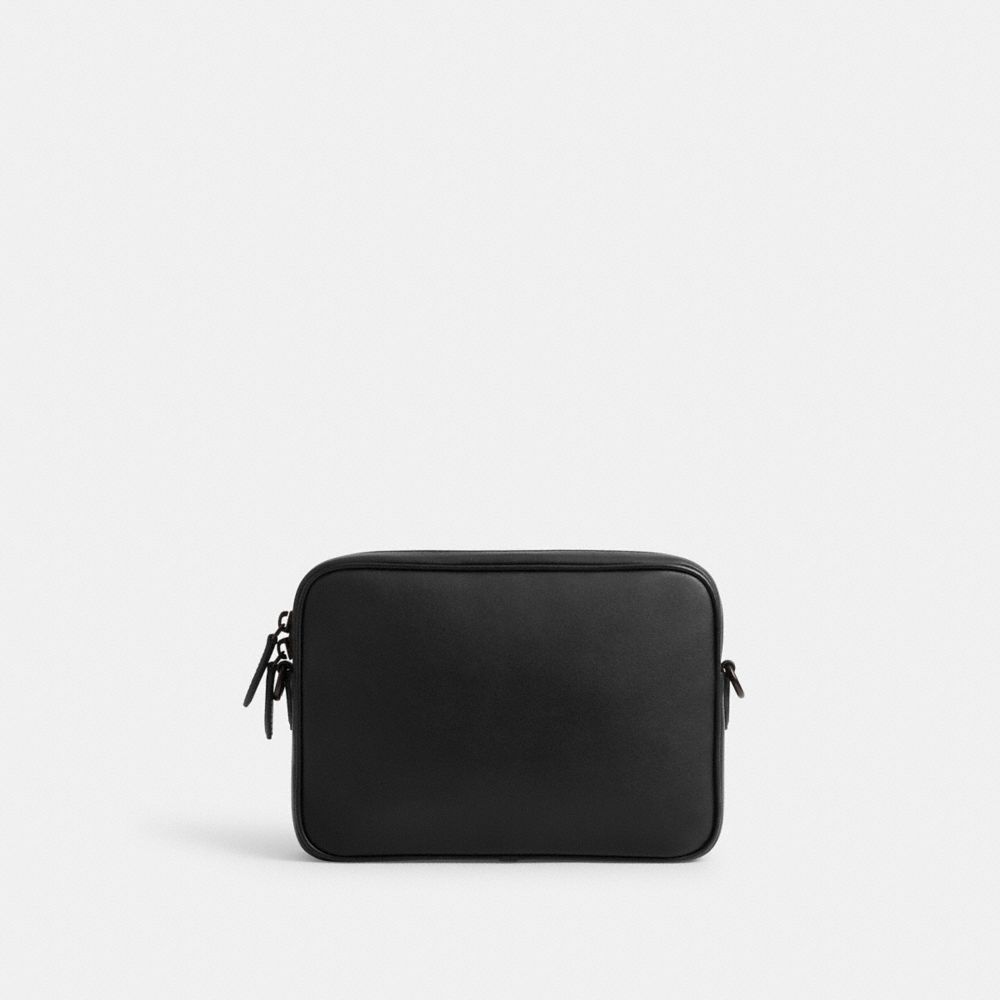 Men Coach Charter Flap 24 Crossbody Bags Black | CA_CH42318