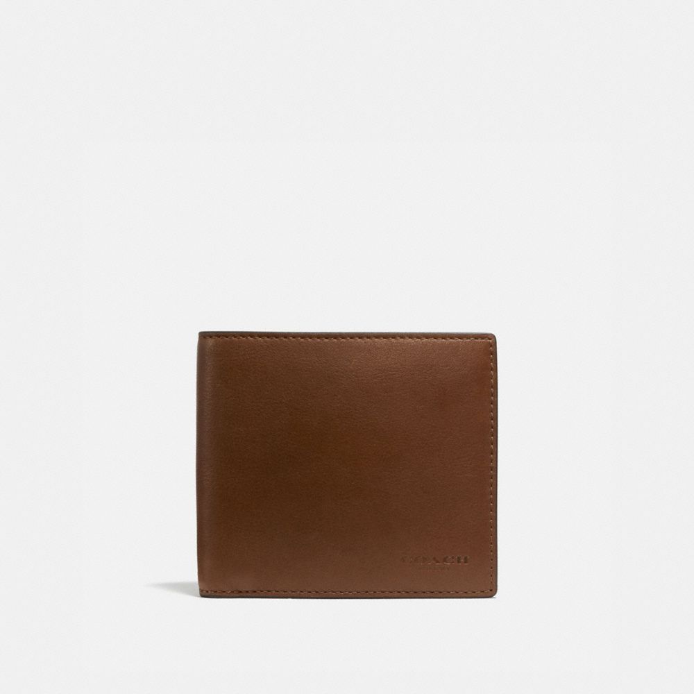 Men Coach Coin Wallet Billfolds Brown | CA_CH12219