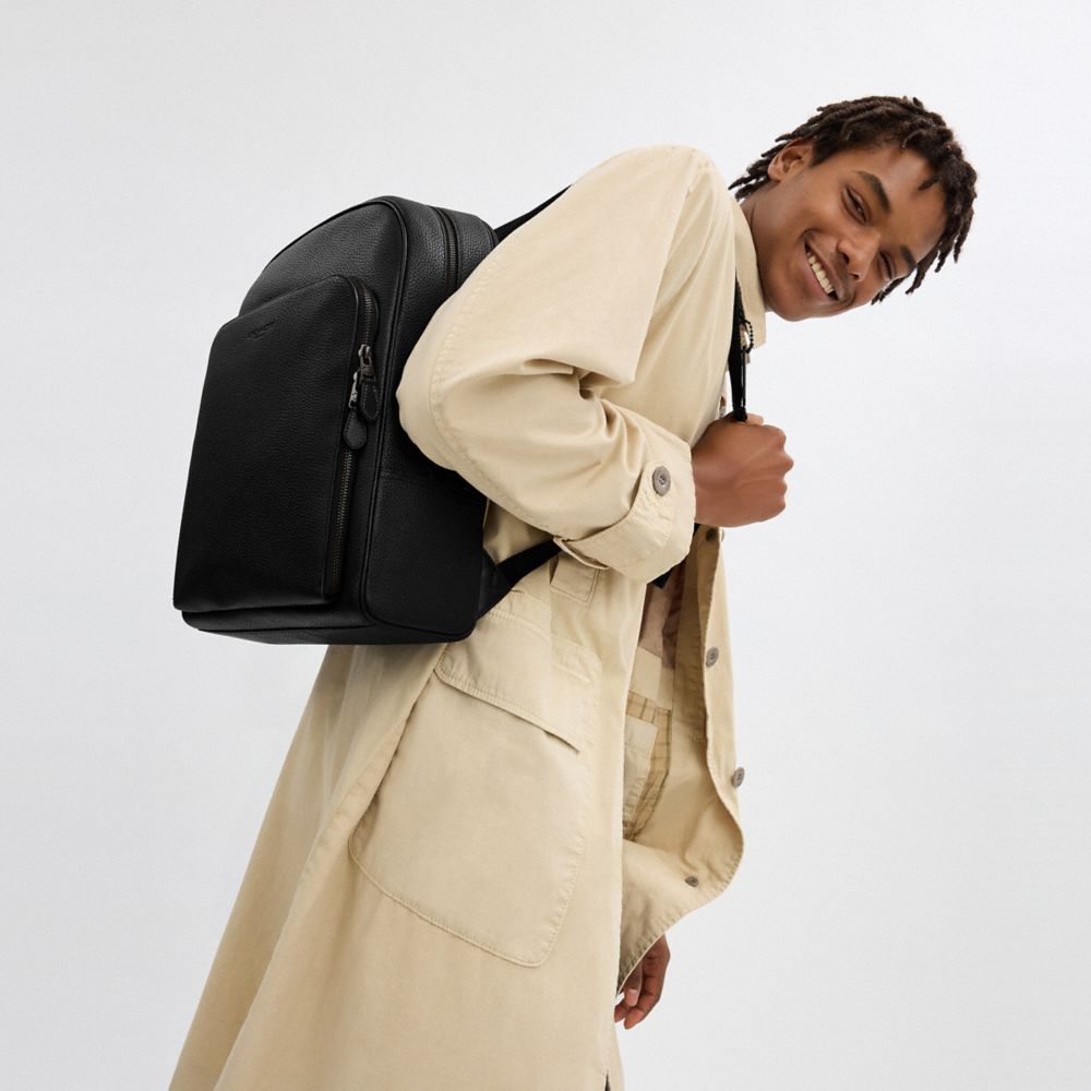 Men Coach Gotham Backpacks Black | CA_CH62749