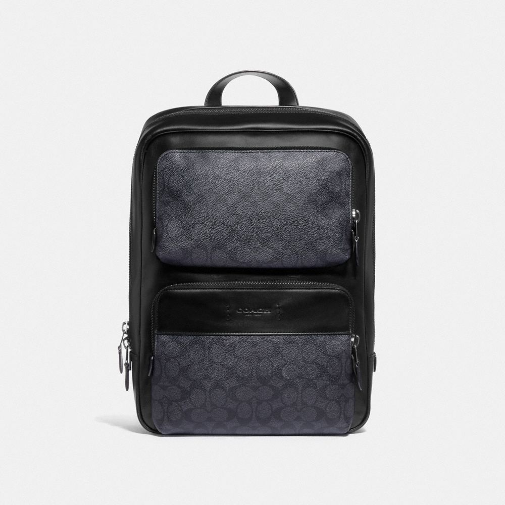 Men Coach Gotham In Signature Backpacks Black | CA_CH22291