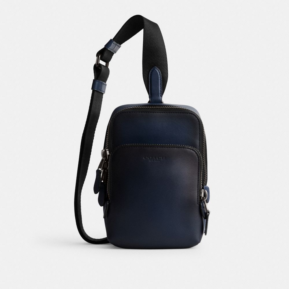 Men Coach Gotham Sling Pack 13 Crossbody Bags Deep Blue | CA_CH64711