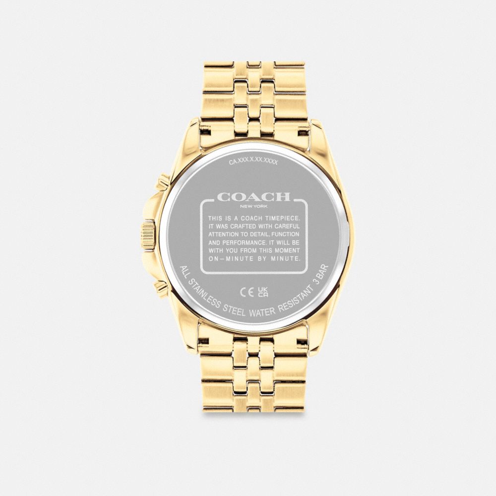 Men Coach Greyson 43 Mm Watches Gold | CA_CH18601