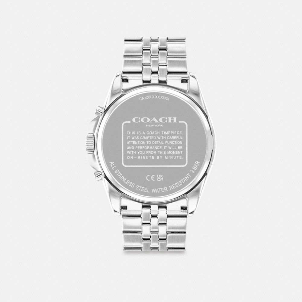 Men Coach Greyson 43 Mm Watches Silver | CA_CH46050