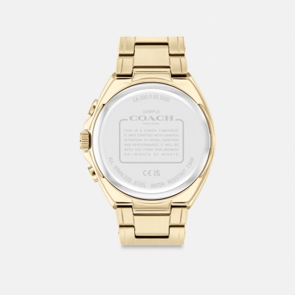 Men Coach Jackson 45 Mm Watches Gold | CA_CH30540