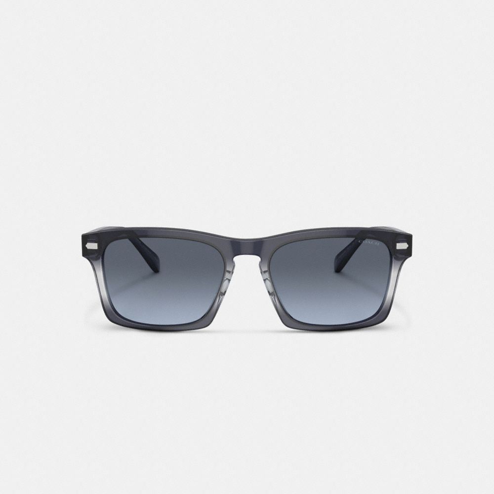 Men Coach Keyhole Square Gradient Sunglasses Blue | CA_CH33021