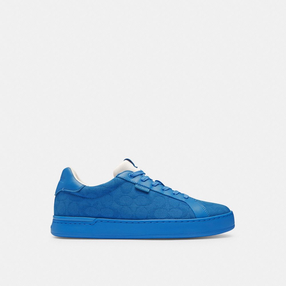 Men Coach Lowline Low Top In Signature Canvasberry Sneakers Blue | CA_CH63267