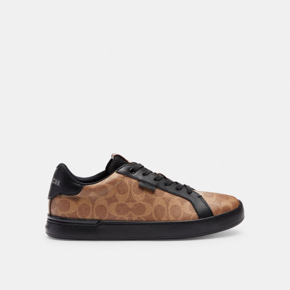 Men Coach Lowline Low Top In Signature Sneakers Brown / Black | CA_CH20445