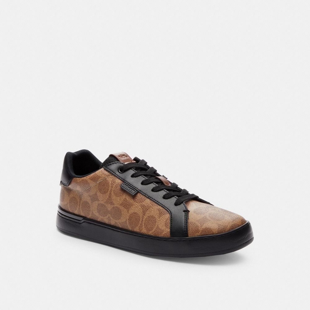 Men Coach Lowline Low Top In Signature Sneakers Brown / Black | CA_CH20445