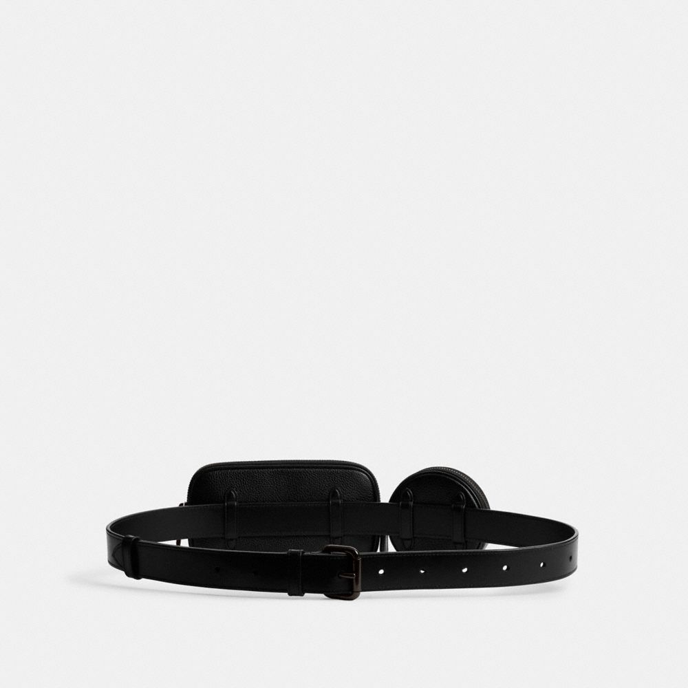 Men Coach Multi Pouch Belt Belt Bags Black | CA_CH45326