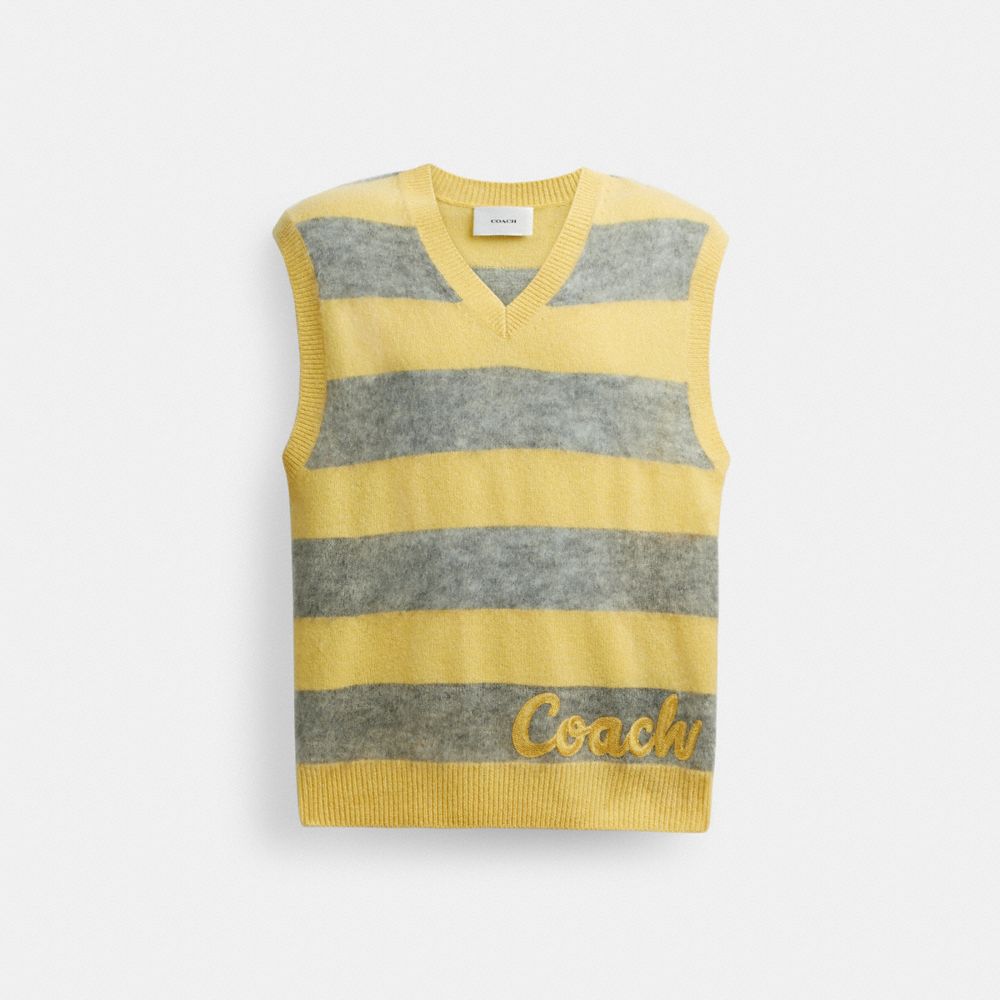 Men Coach North Sweaters Yellow | CA_CH79487