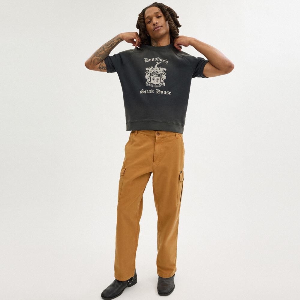 Men Coach Regenerative Cotton Pants Brown | CA_CH74061