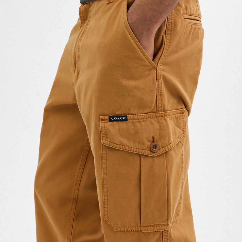 Men Coach Regenerative Cotton Pants Brown | CA_CH74061