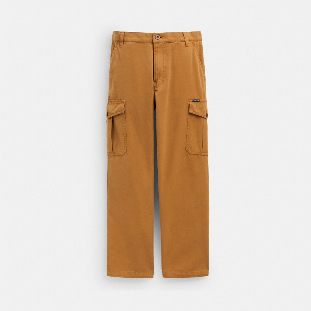 Men Coach Regenerative Cotton Pants Brown | CA_CH74061