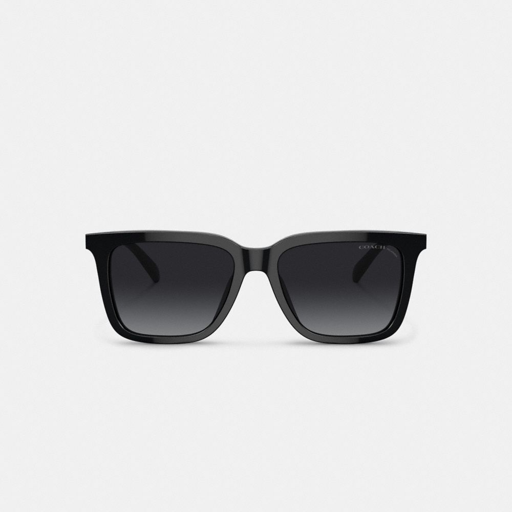 Men Coach Retro Square Sunglasses Black | CA_CH55117